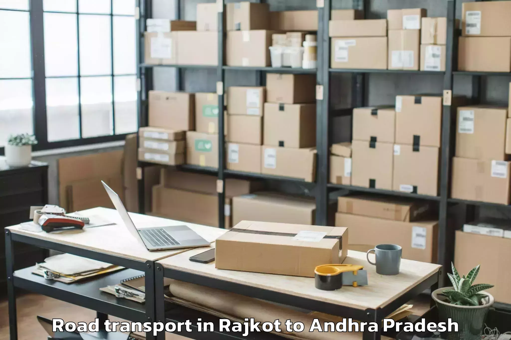 Top Rajkot to Racherla Road Transport Available